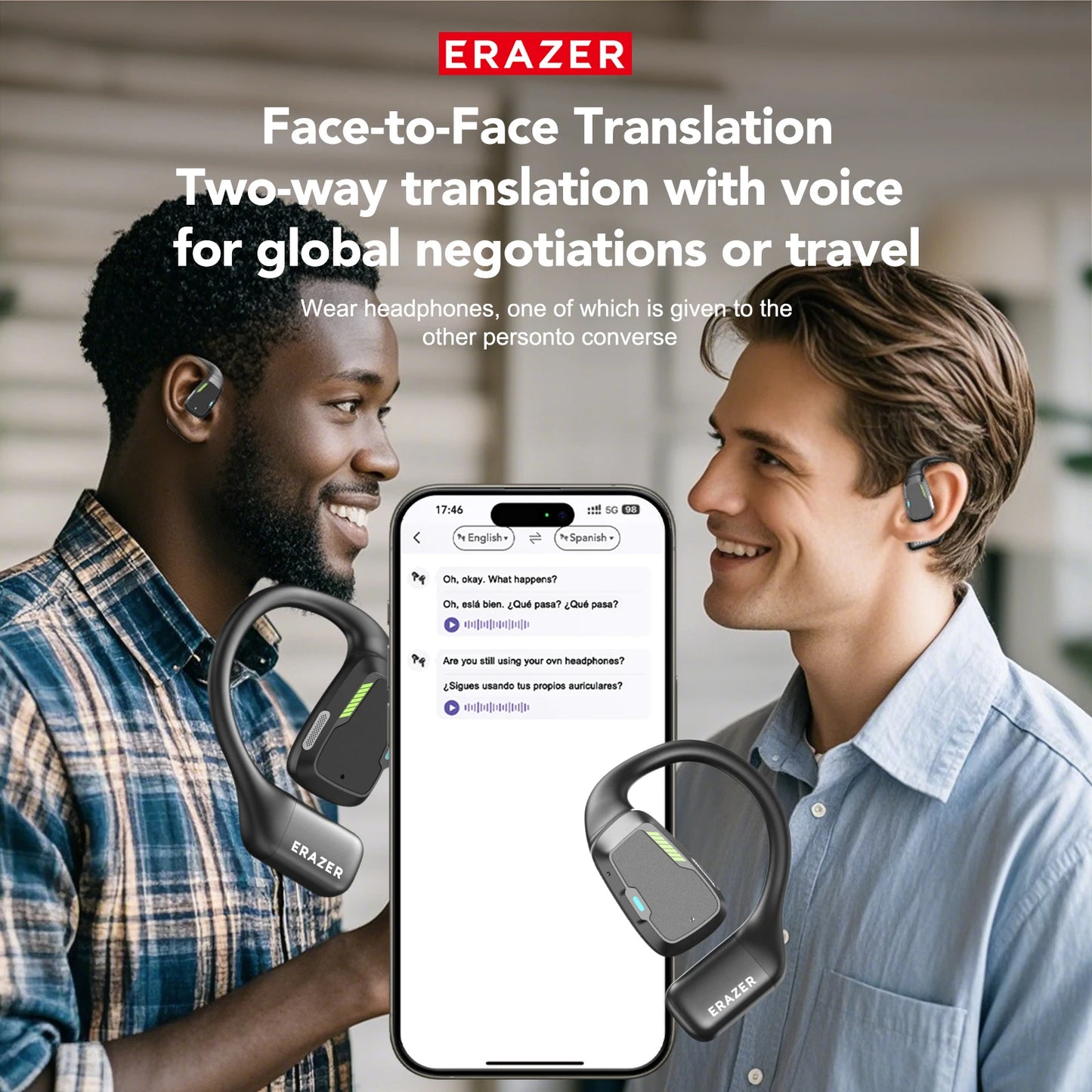 ERAZER XP6 Wireless Earbuds with AI Translation, IPX5 Waterproof, 20-Hour Battery Life - Infinity Drop Co